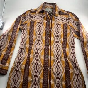 Geometric Patterned Button Down Shirt